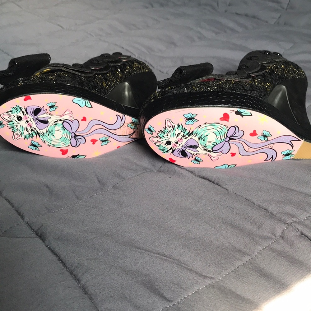 Irregular choice heeled wedge